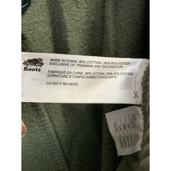 Roots Pants Womens Medium Green Knit Joggers Sweatpants Spellout Logo Pull On - Picture 5 of 9